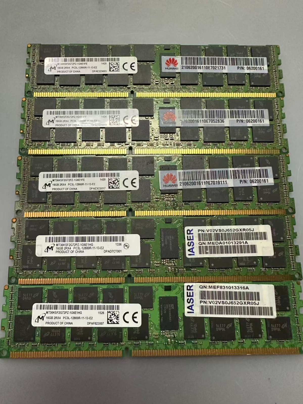 Micron 64GB (4x16GB) DDR3 ECC RDIMM PC3L-12800R 2Rx4 MT36KSF2G72PZ Server RAM