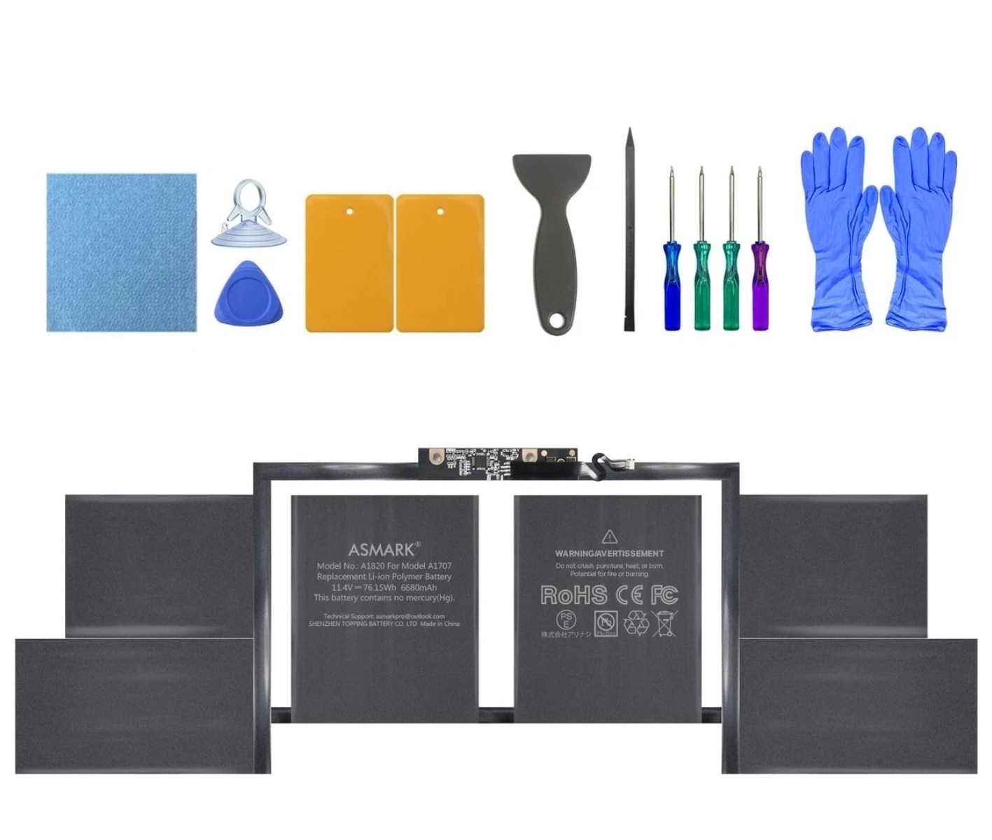 Upgraded A1707 A1820 Laptop Battery Replacement for MacBook Pro 15 inch 