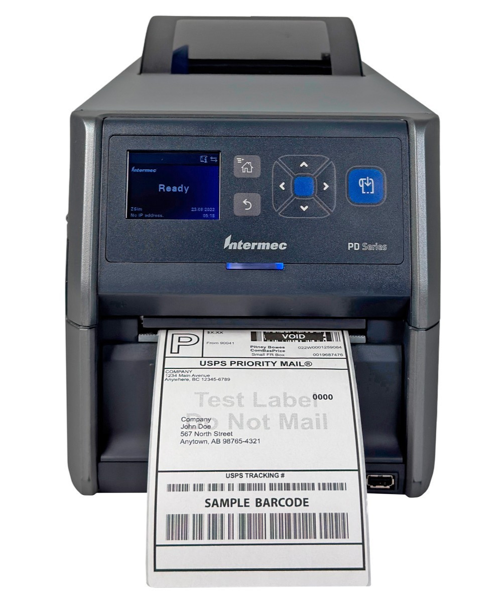 Intermec PD43 Direct Thermal Transfer Light Industrial Label Printer USB LAN