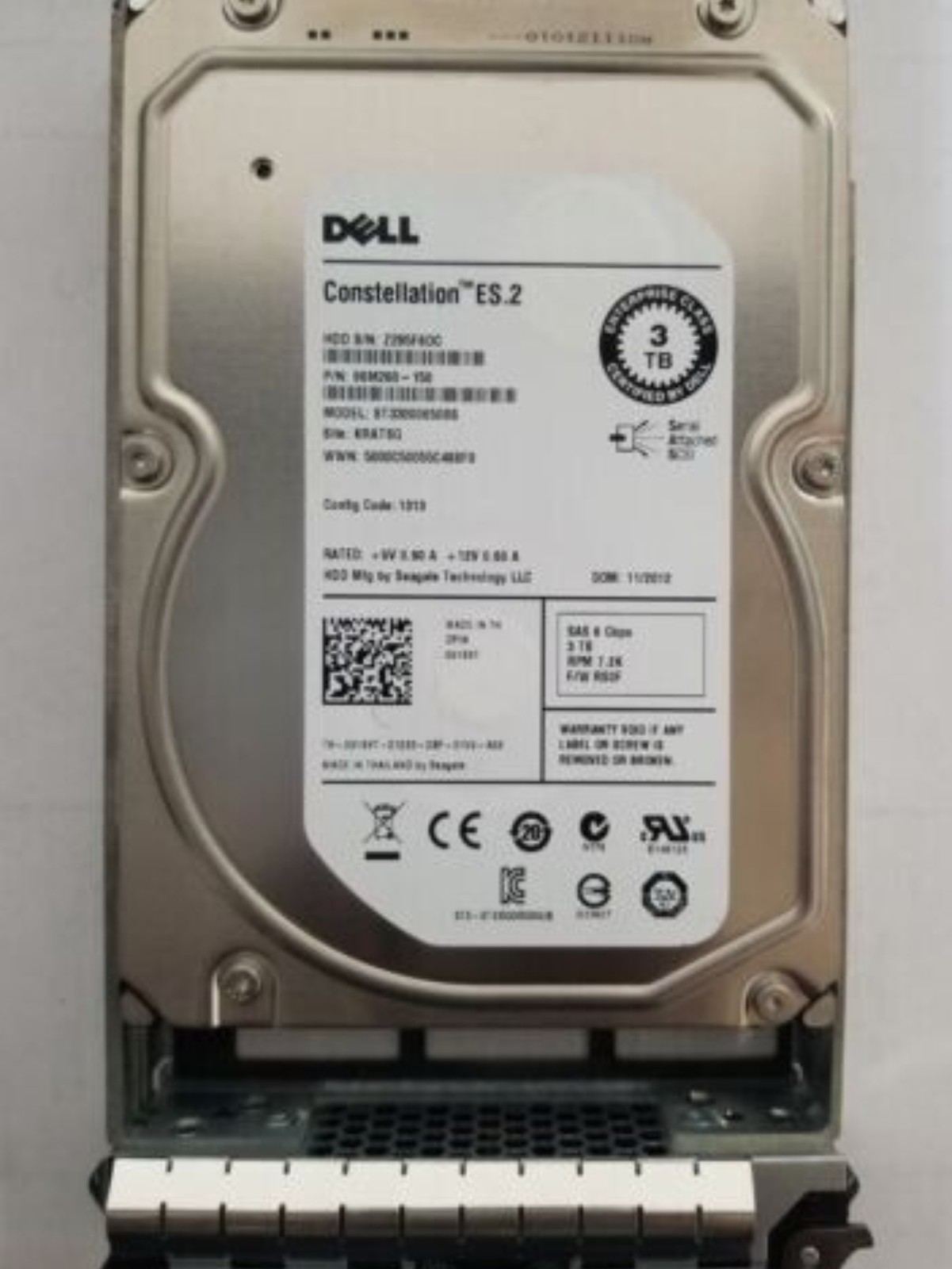91K8T ST33000650SS FOR Dell 3TB 7200RPM 6Gbps 3.5" SAS SERVER HDD Hard Drive