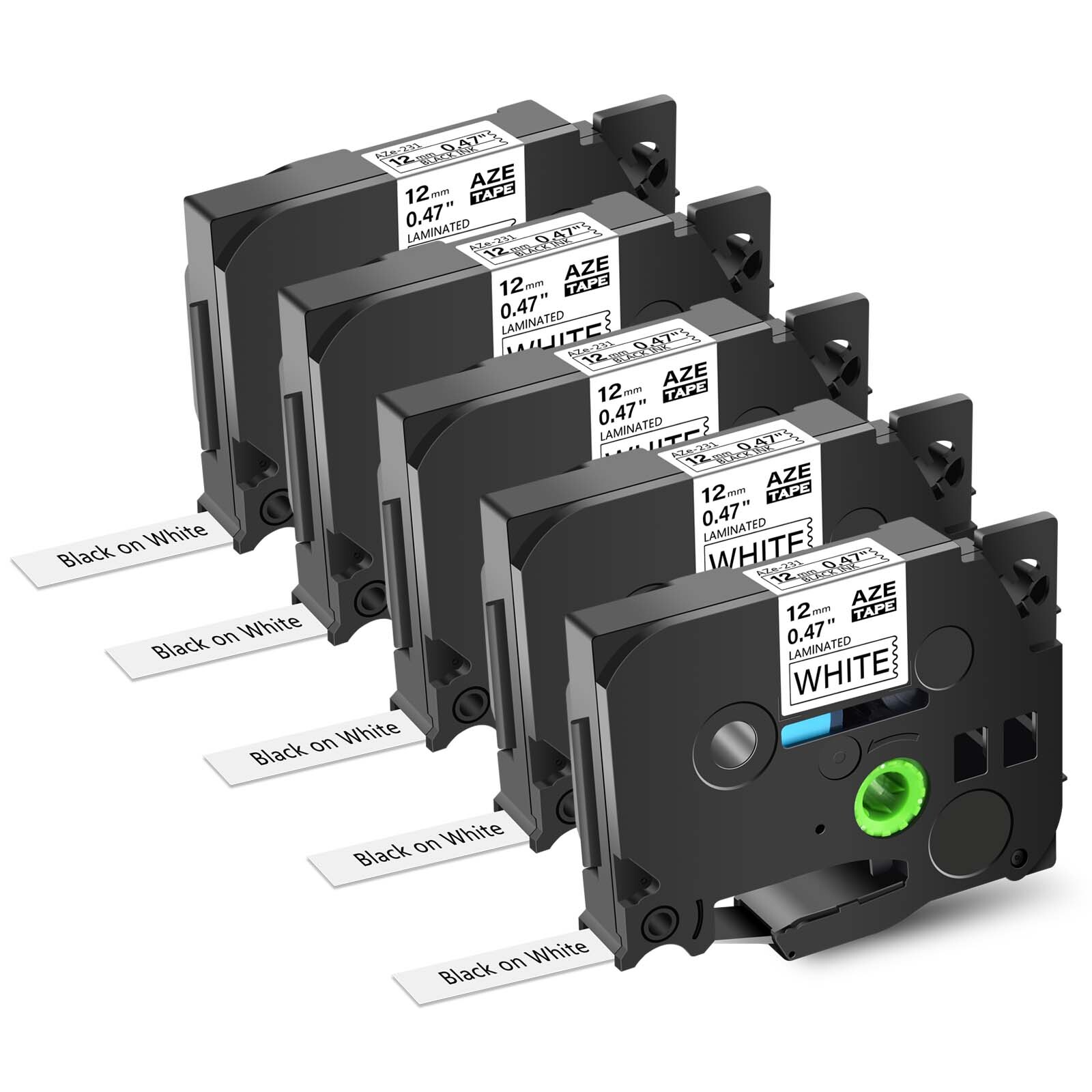 COMPATIBLE BROTHER LABEL TAPE TZ TZE TZE231 P-TOUCH TZE221 6MM/12MM/9MM 8M LOT
