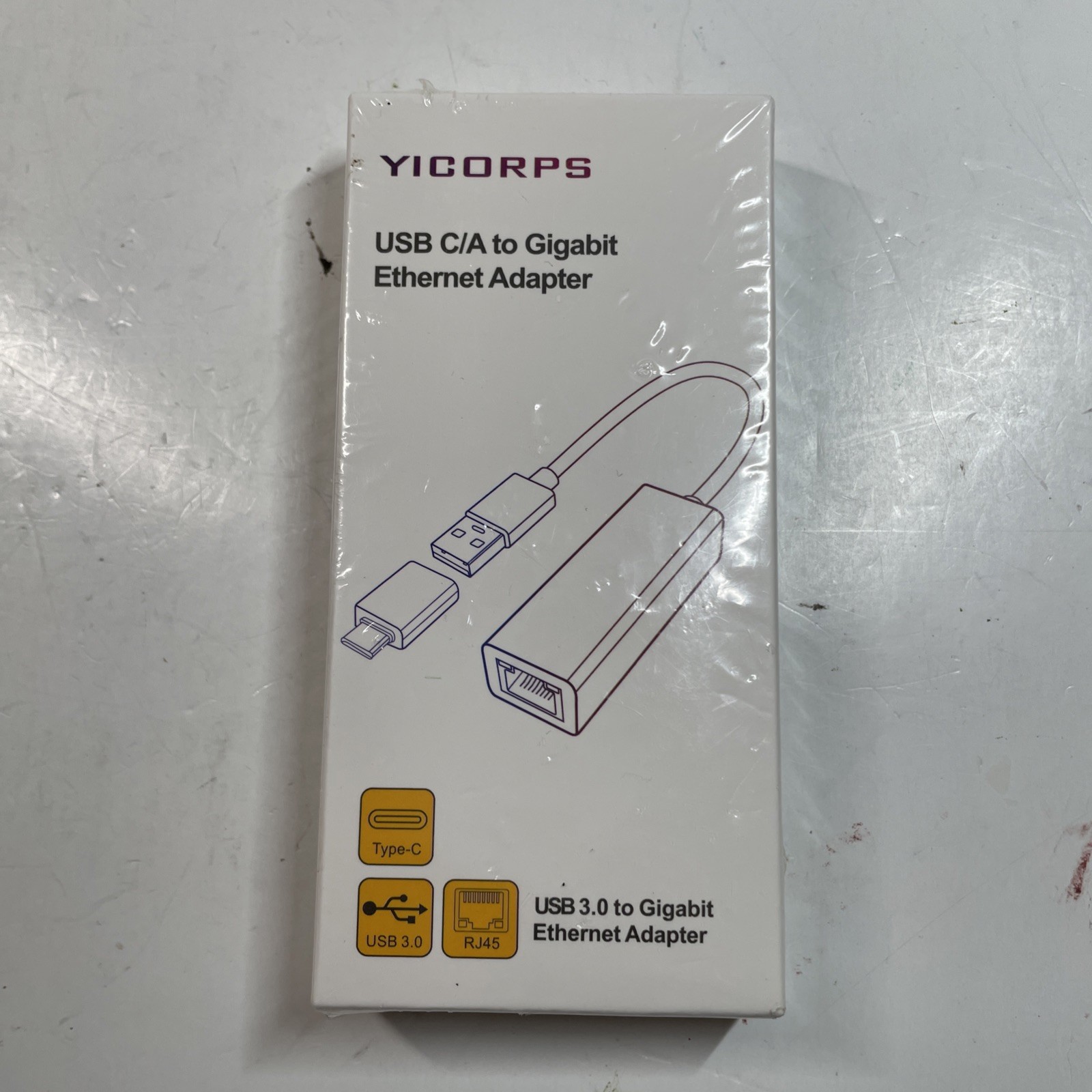 USB C/A To Gigabit Ethernet RJ45 Adapter Plugs And Play 1/2.5Gbps Support