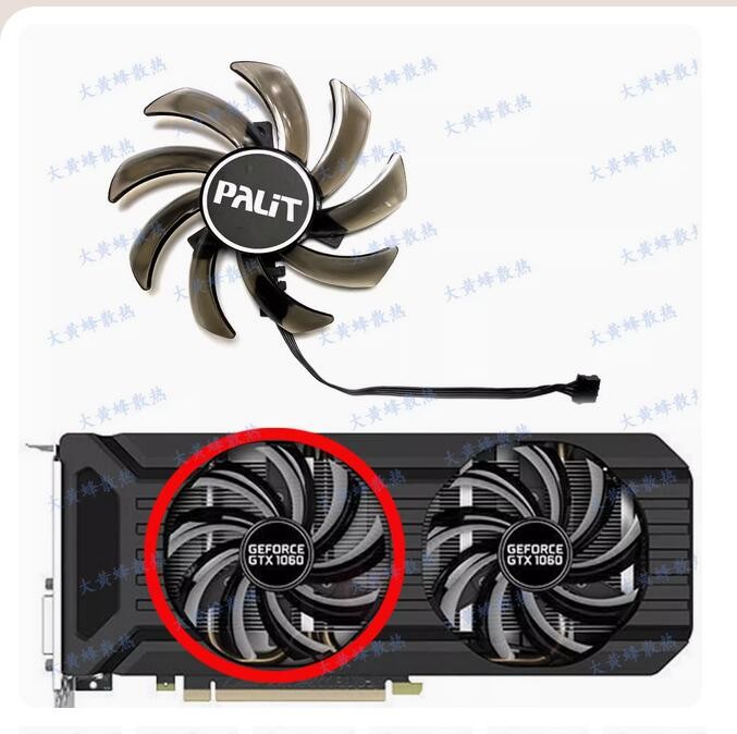 For PALIT P106-100 GTX1060 1070 1080 Dual OC Graphics Card Fan GA91S2U