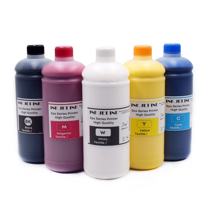 5*1000ML DTG Ink Textile InK Garment Ink For Epson F2000 F2100 F2130 F2150