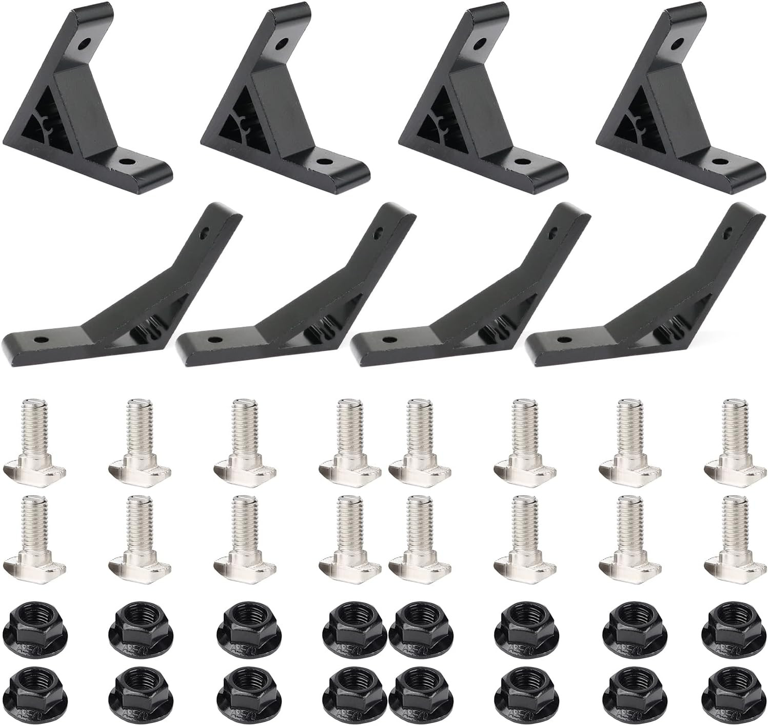 4Pcs 45 & 135 Degree 2020 Aluminum Extrusion Hardware Angle Bracket | 20 Series