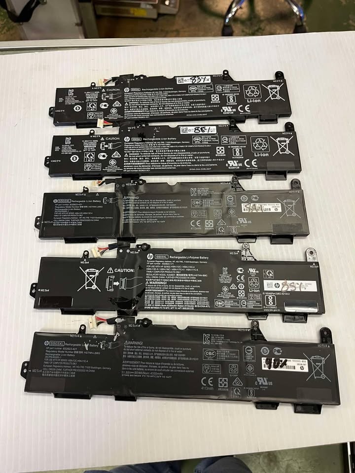 Lot of 5 SS03XL Laptop Batteries for HP EliteBook 840 G5/G6, 730, 735 – 80%+