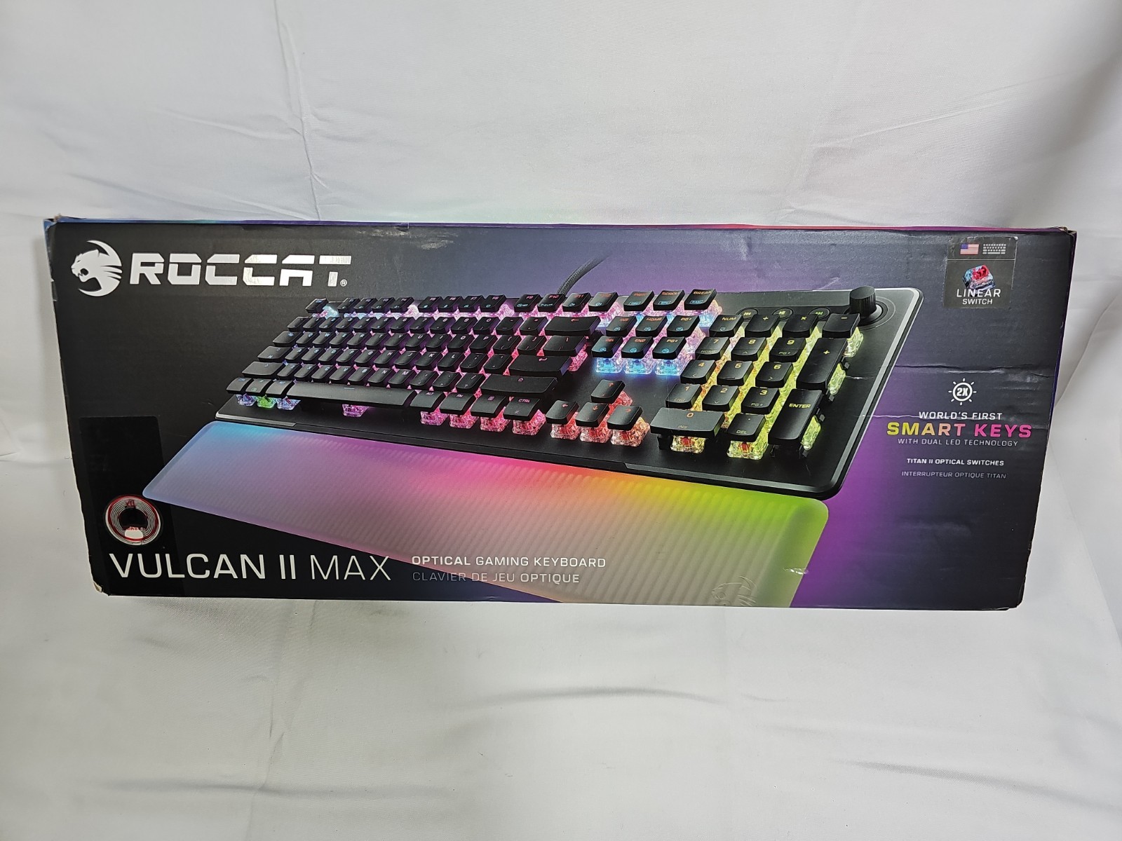 Roccat Vulcan II MAX Optical Gaming Keyboard Black ROC-12-003 w/ Palm Rest