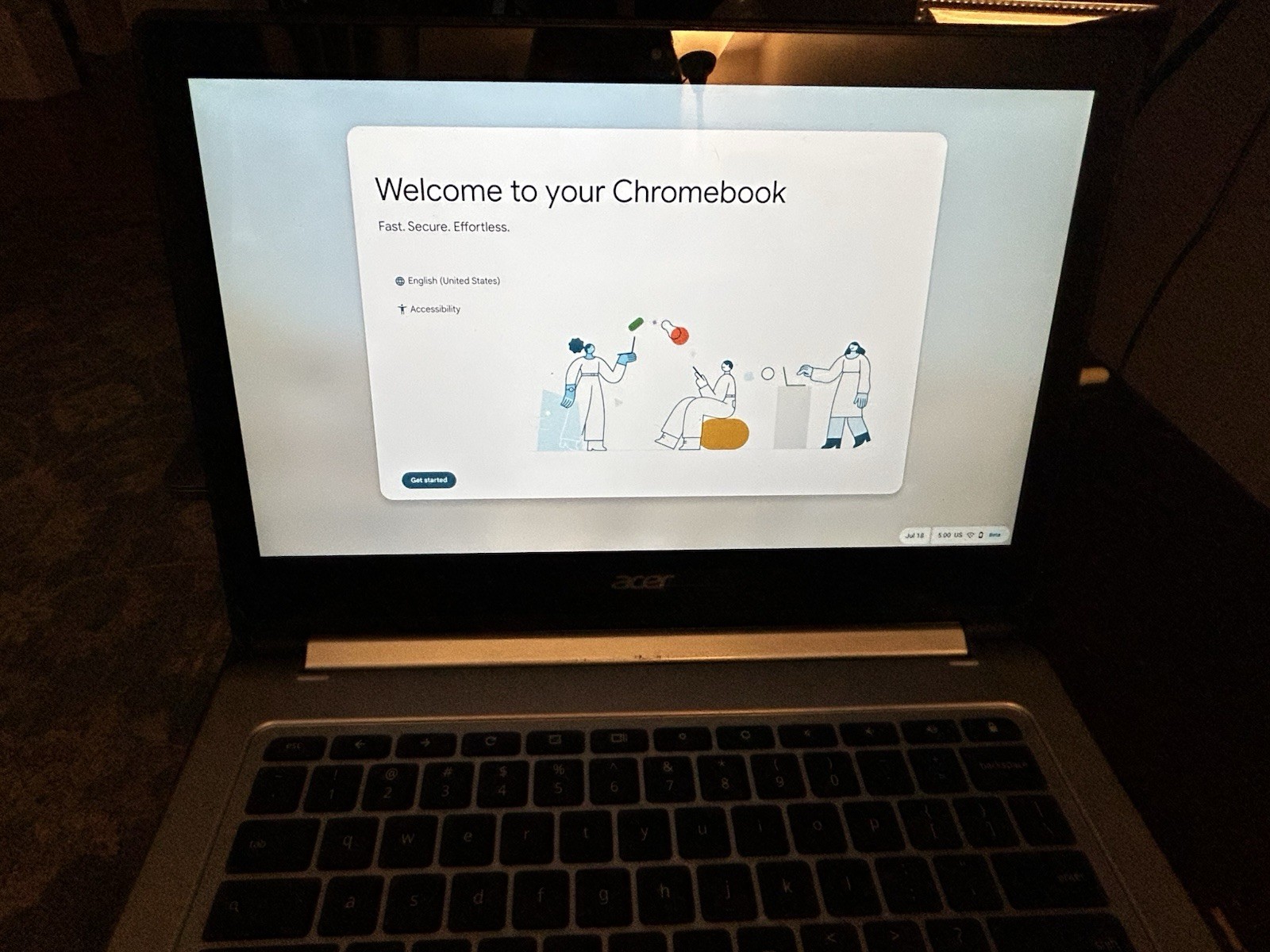 Acer R13 Convertible Touchscreen 13" Chromebook  4GB RAM 32GB SSD Silver Working