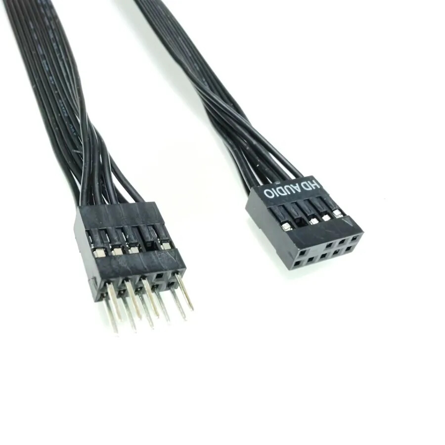 9Pin AC97 HD Audio Motherboard Extension Cable MF 24AWG for Chassis Front Panel