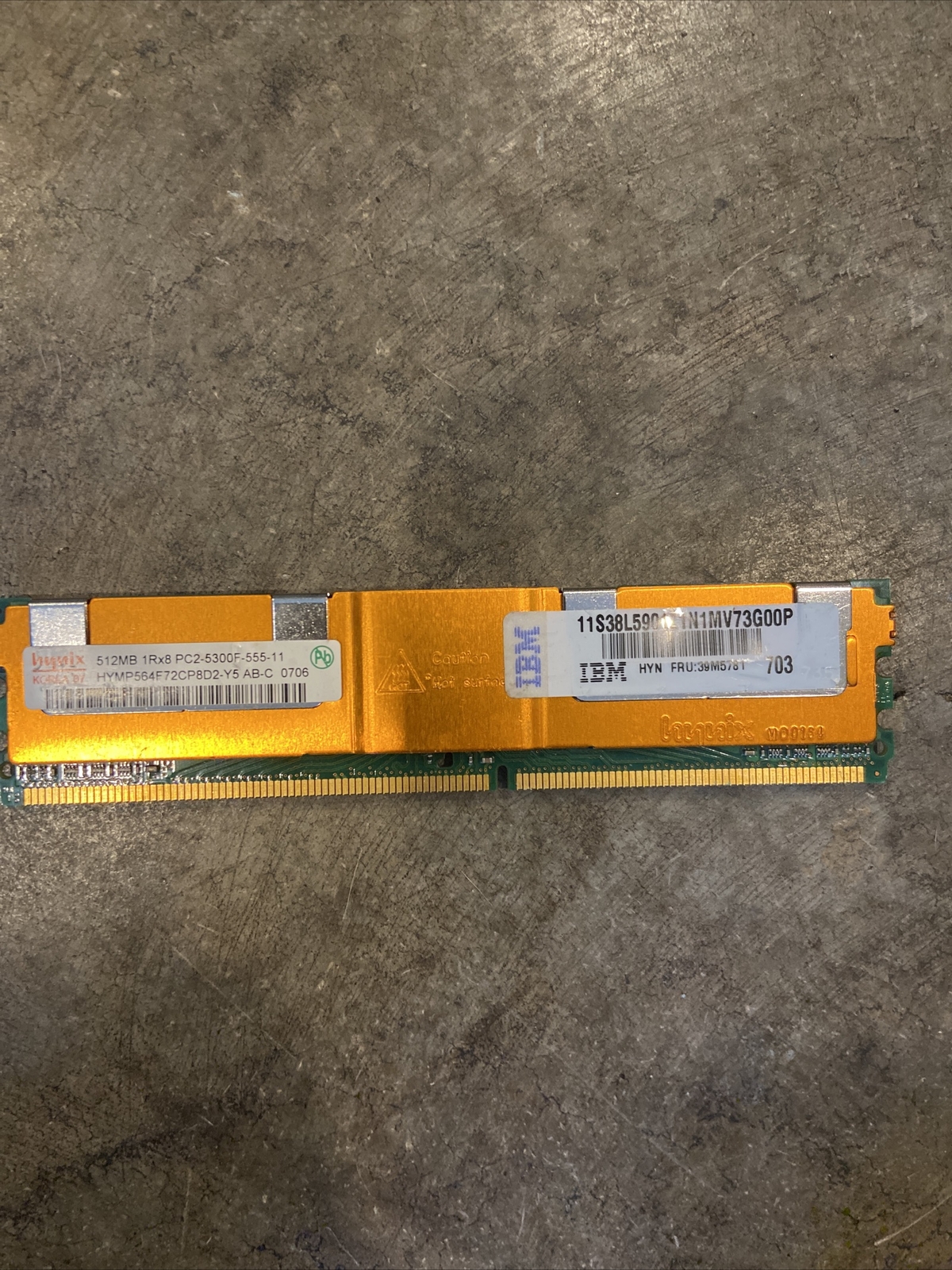HYNIX HYMP564F72CP8D2-Y5 512MB SDRAM MEMORY DIMM PC2-5300F