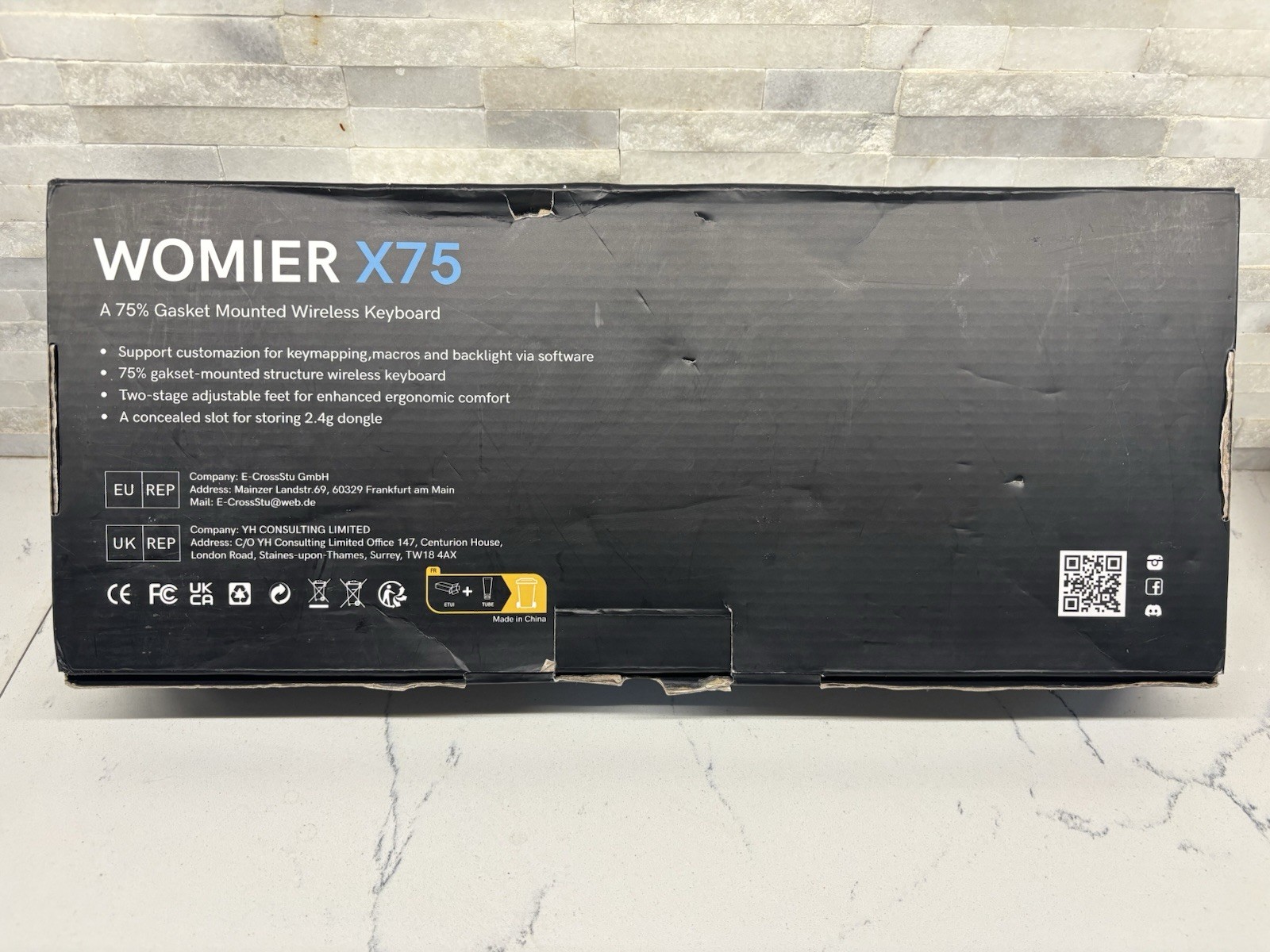 Womier X75 Wireless Mechanical Keyboard RGB Hot Swap Tri-Mode