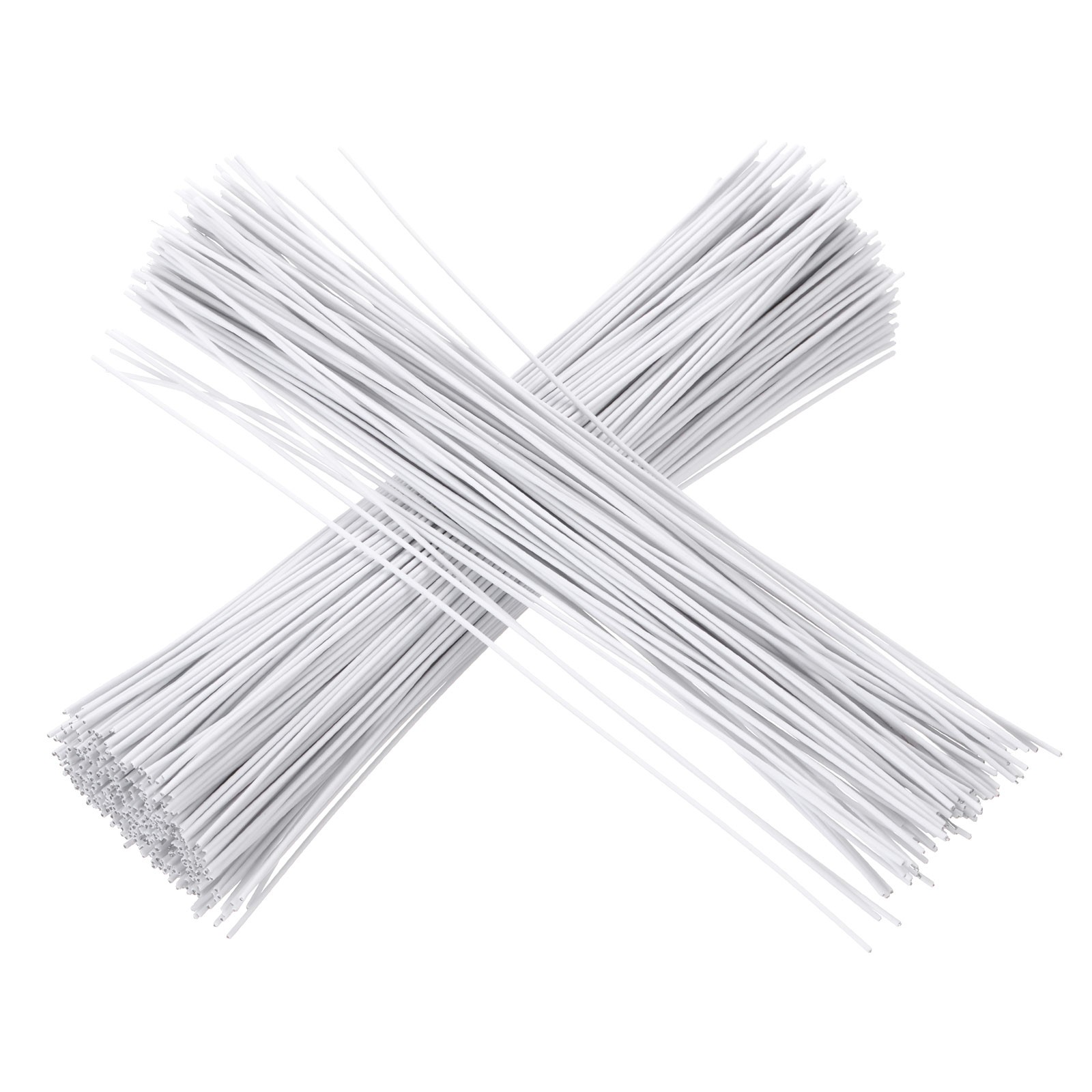 500pcs Twist Ties 6" 0.55 inch Foil Bread Ties Garden Plant Ties, White