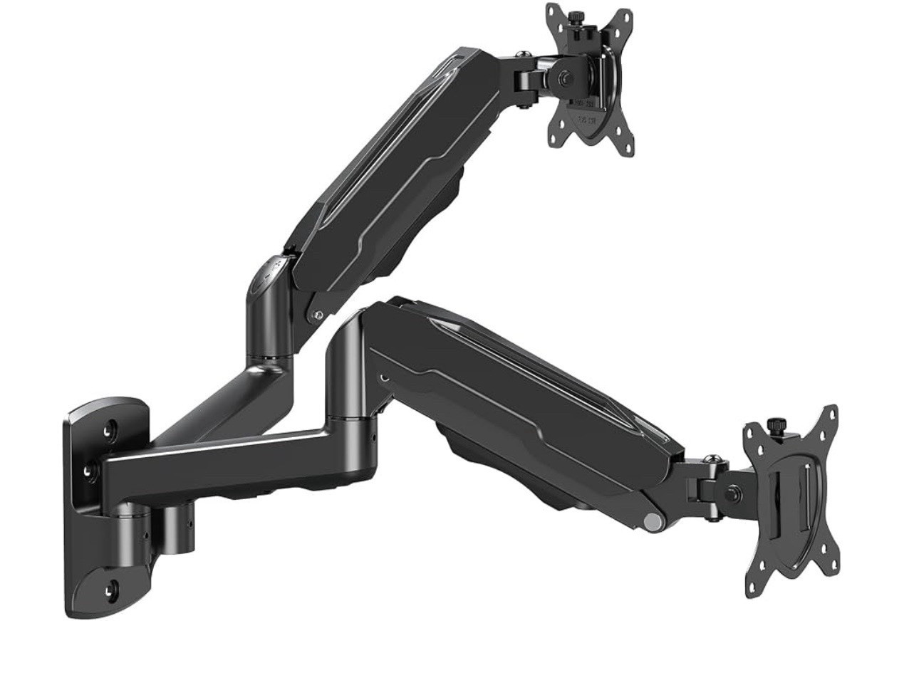 Mount Pro Dual Monitor Wall Mount Gas Spring Double Arm for 2 Screens up to 32"