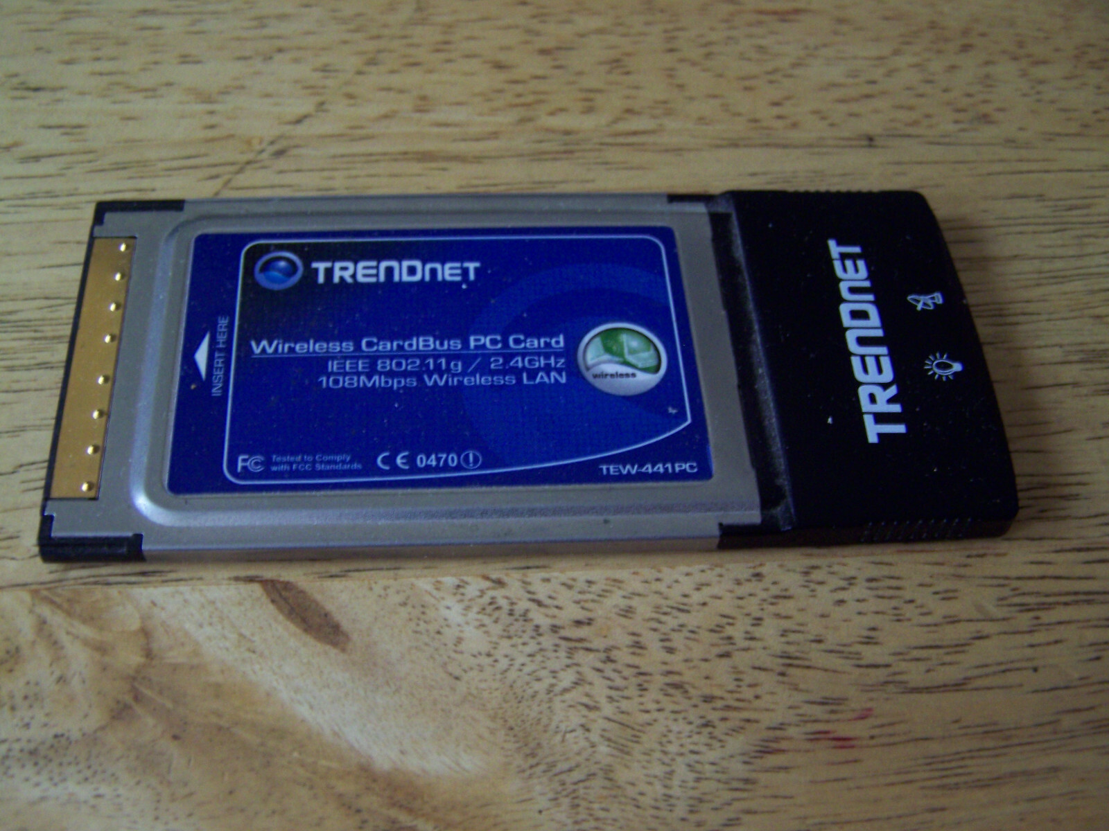TRENDnet 108Mbps Wireless PC Card TEW-441PC - B