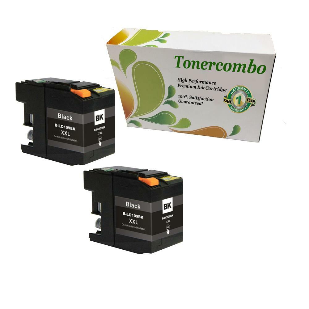 2-Pack LC109 Black ink Cartridge for Brother MFC-J6920DW MFC-J6520DW Printer