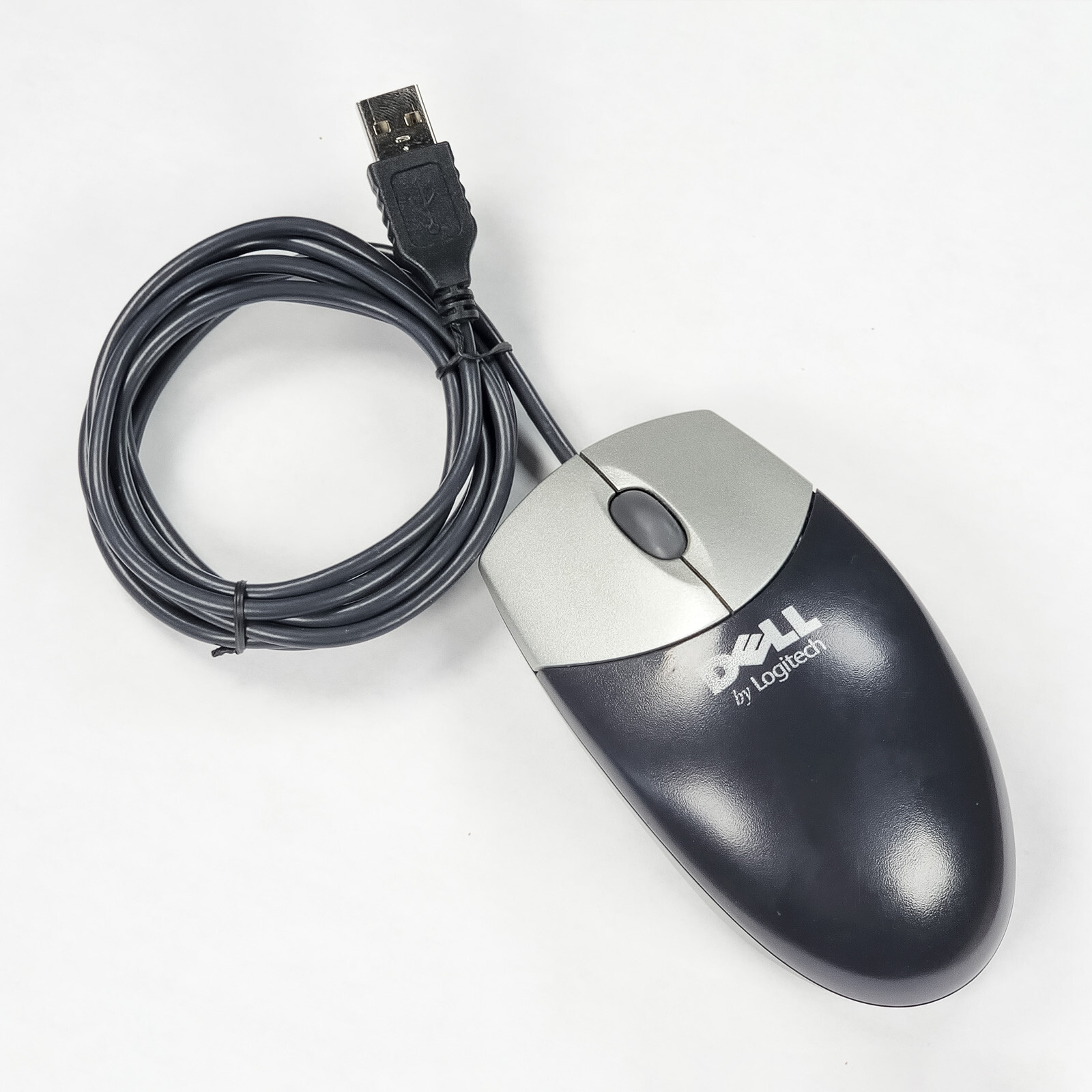 Dell by Logitech M-UR69 Mouse USB Optical Scroll Wheel Clean Tested Clear Black