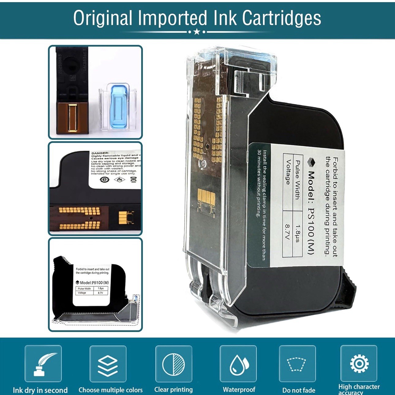 P15 Handheld Inkjet Printer for Flat Surface 0.5 Inch Nozzle for QRCode Barco...