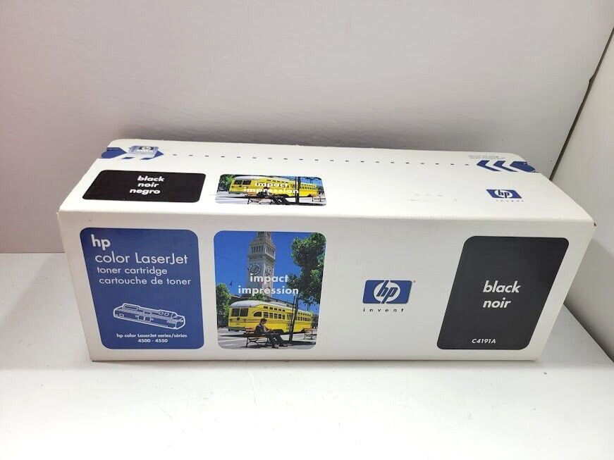 NEW SEALED Genuine HP LaserJet C4191A Black Print Cartridge Toner For 4500-4550