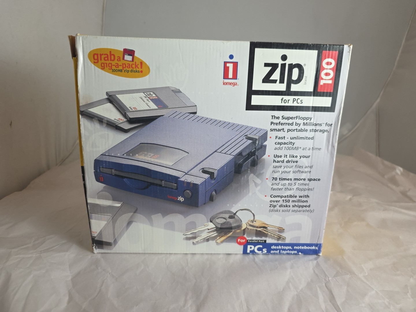 Iomega 100MB External Zip Drive For PC with Parallel Port Connection NEW OpenBox