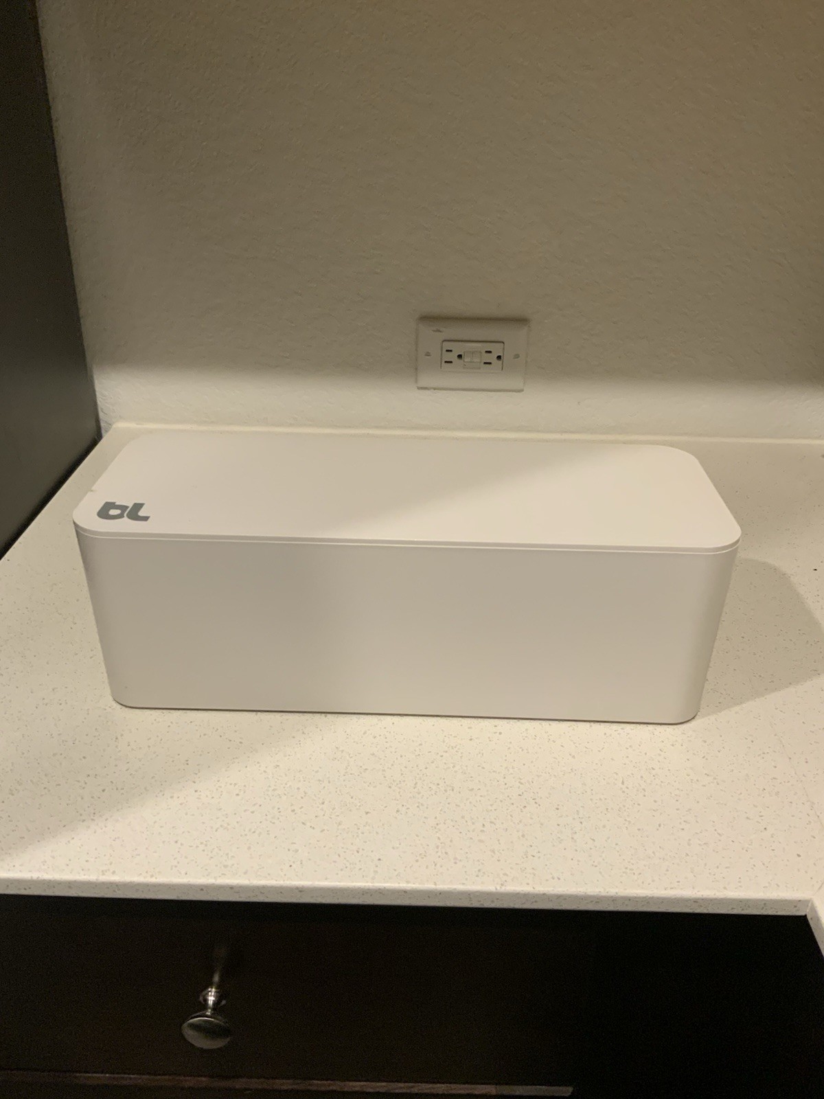 Blue Lounge Cable Box Cable Management Surge Protector Box - White