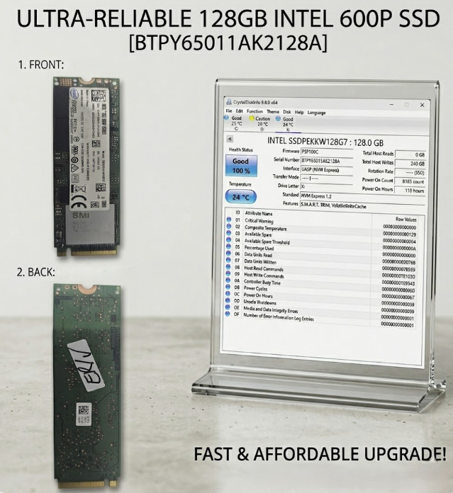 Intel SSD 600P Series 128GB NVMe M.2 SSD