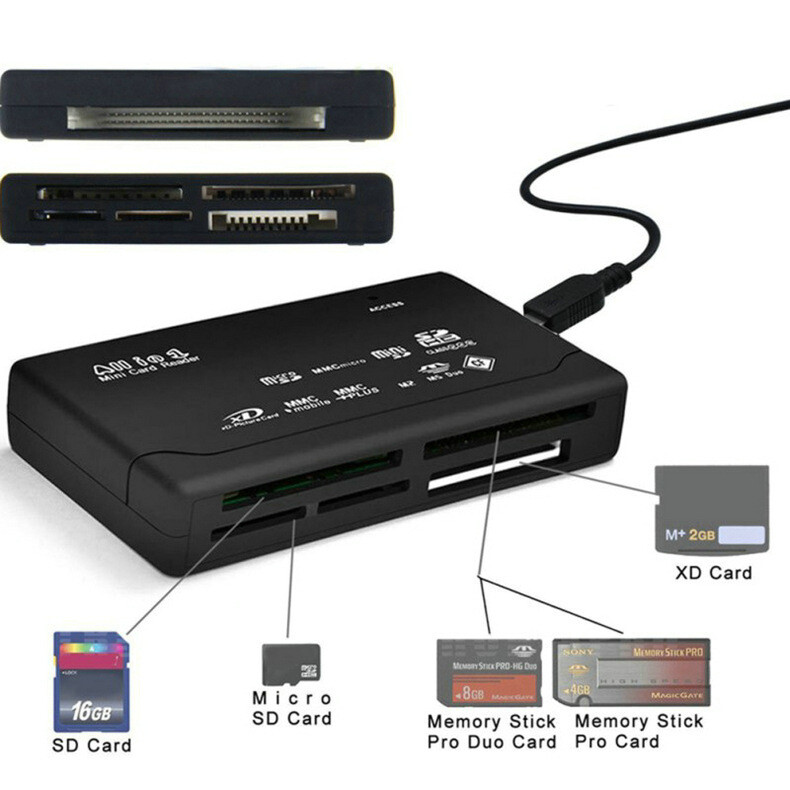 Memory Card Reader Mini 26-IN-1 USB 2.0 High Speed For CF xD SD MS SDHC