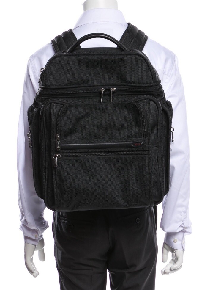 TUMI 26186D4 Alpha Laptop/Tablet Backpack Organizer - Black Ballistic Nylon Bag 
