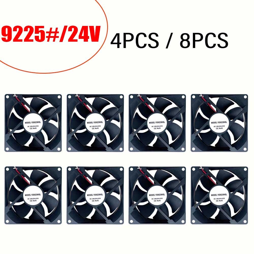 4/8Pcs High Speed 5/12/24V 4/6/7/9cm DC 2Pin Brushless Cooling Fan Exhaust IDE