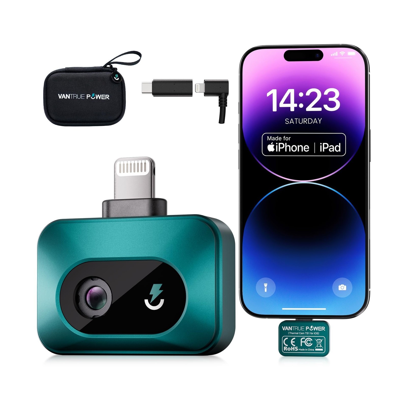 TS1 Thermal Camera for iPhone, Infrared Thermal Imaging Camera, 512x384 Super...
