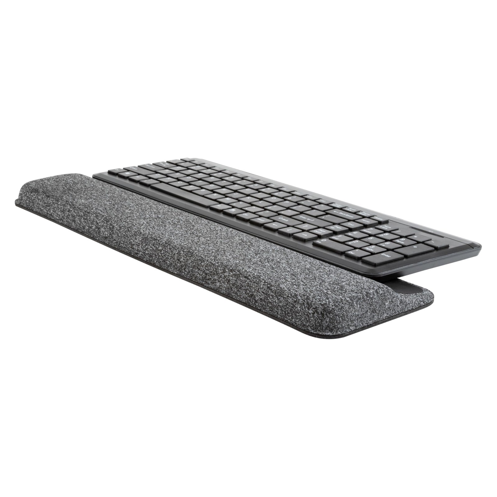 Allsop Premium Plush Angled Keyboard Wrist Rest, Gentle Negative Tilt, Non-Slip