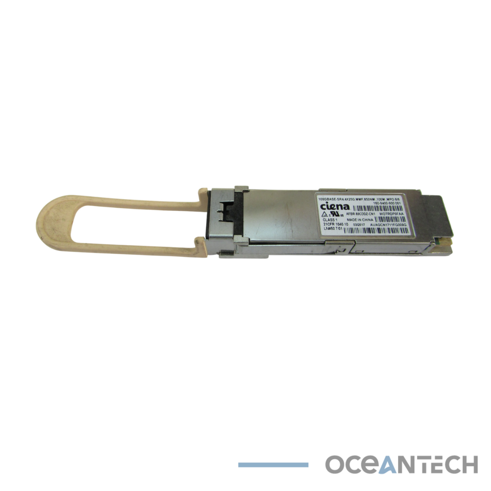 Ciena 100GBASE-SR4,4X25G MMF 850NM 100M 160-9400-900  QSFP28 Transceiver