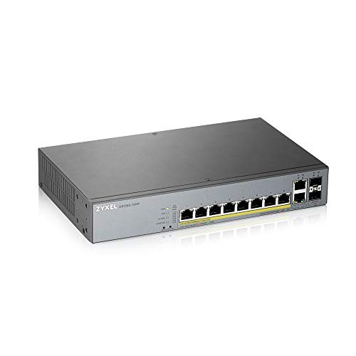 ZYXEL 8-port GbE Smart Managed PoE Switch with GbE Uplink (gs1350-12hp)