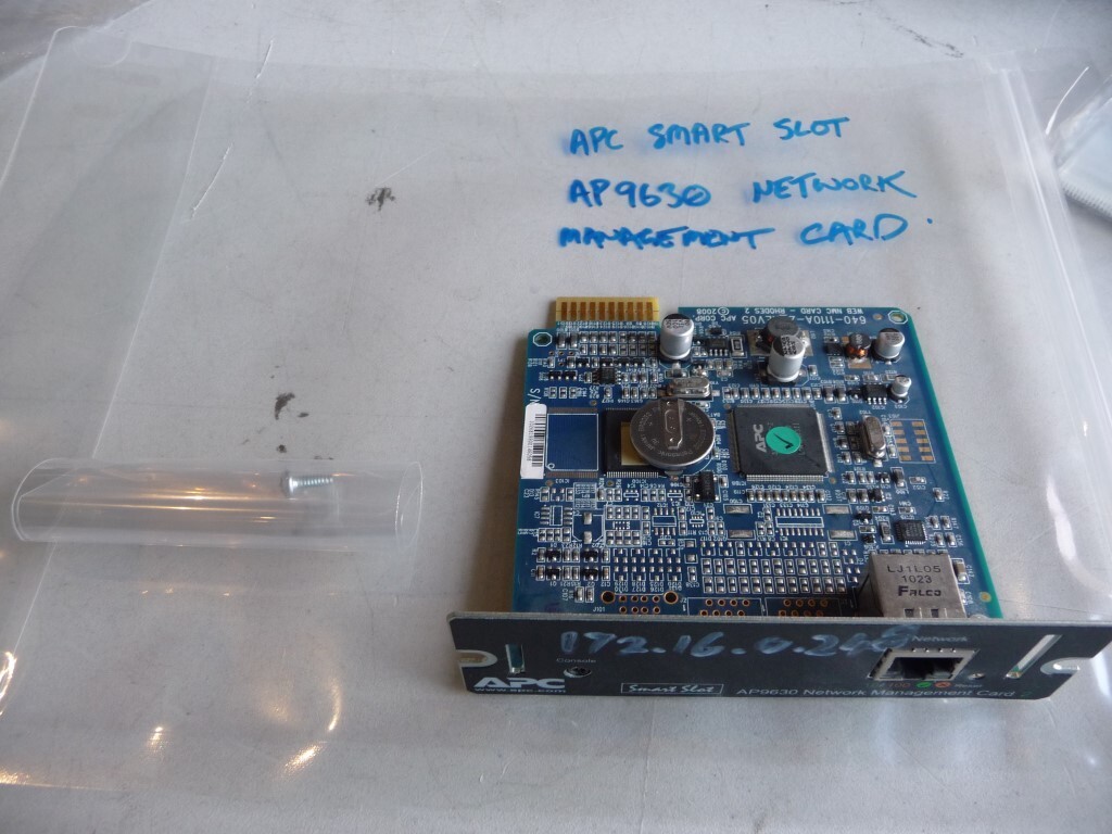AU SELLER APC Schneider Electric Smart Slot AP9630 Network Management Card