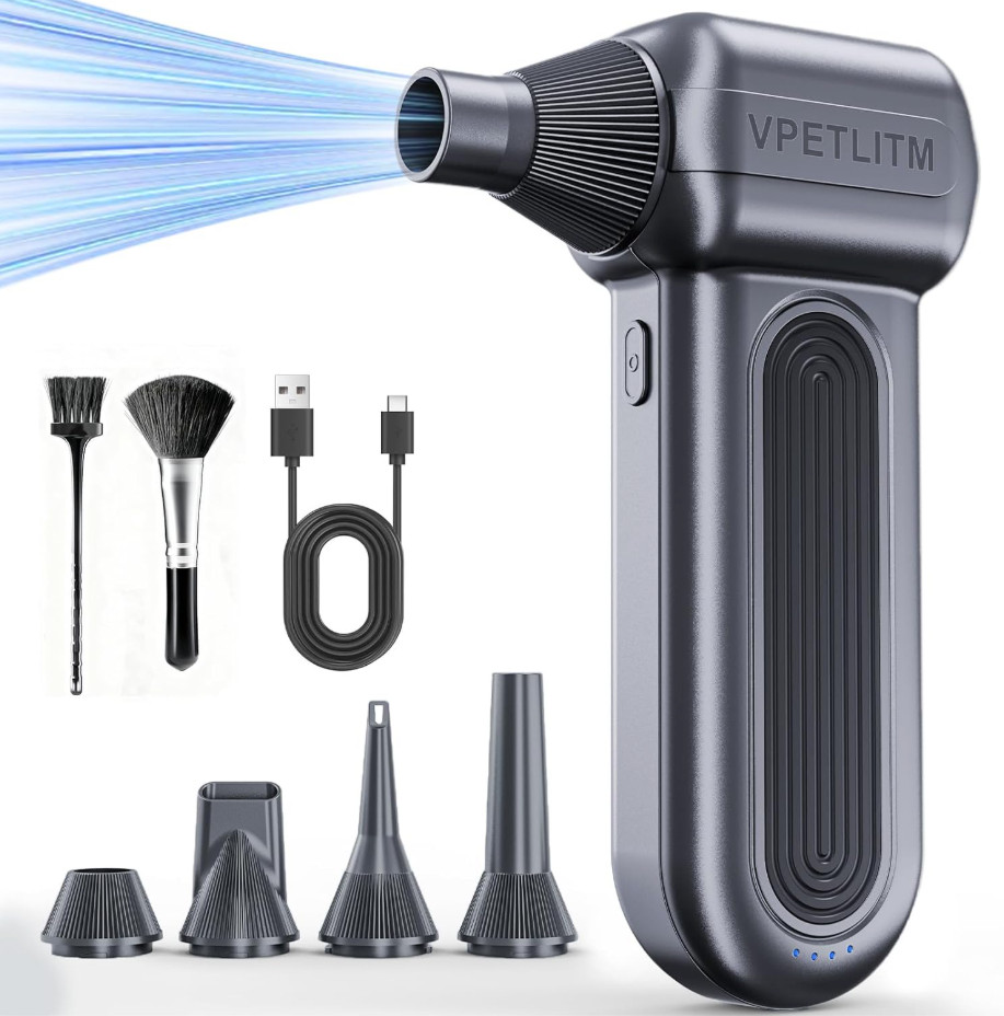 Electric Air Duster-250000RPM Super Power Cordless Rechargeable Brushless Motor