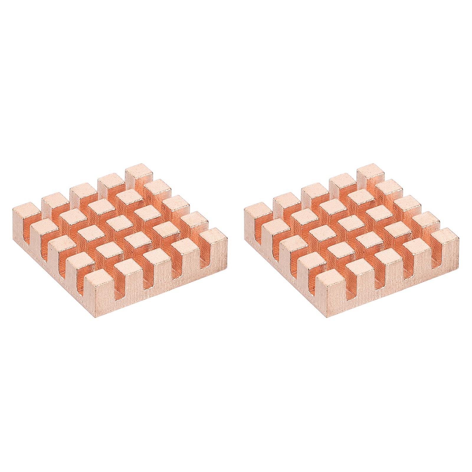 2 Pcs Copper Heatsink 20x20x5mm, Heat Sink Cooler Radiator for Raspberry Pi