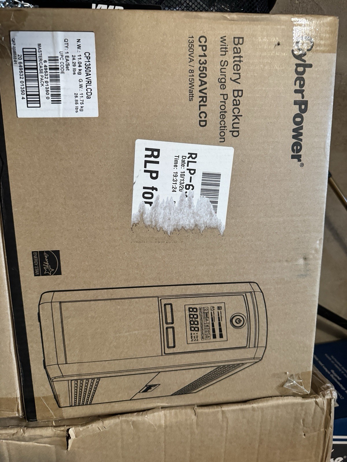 CyberPower CP1350AVRLCD UPS 1350VA 810 Surge Protection Desktop