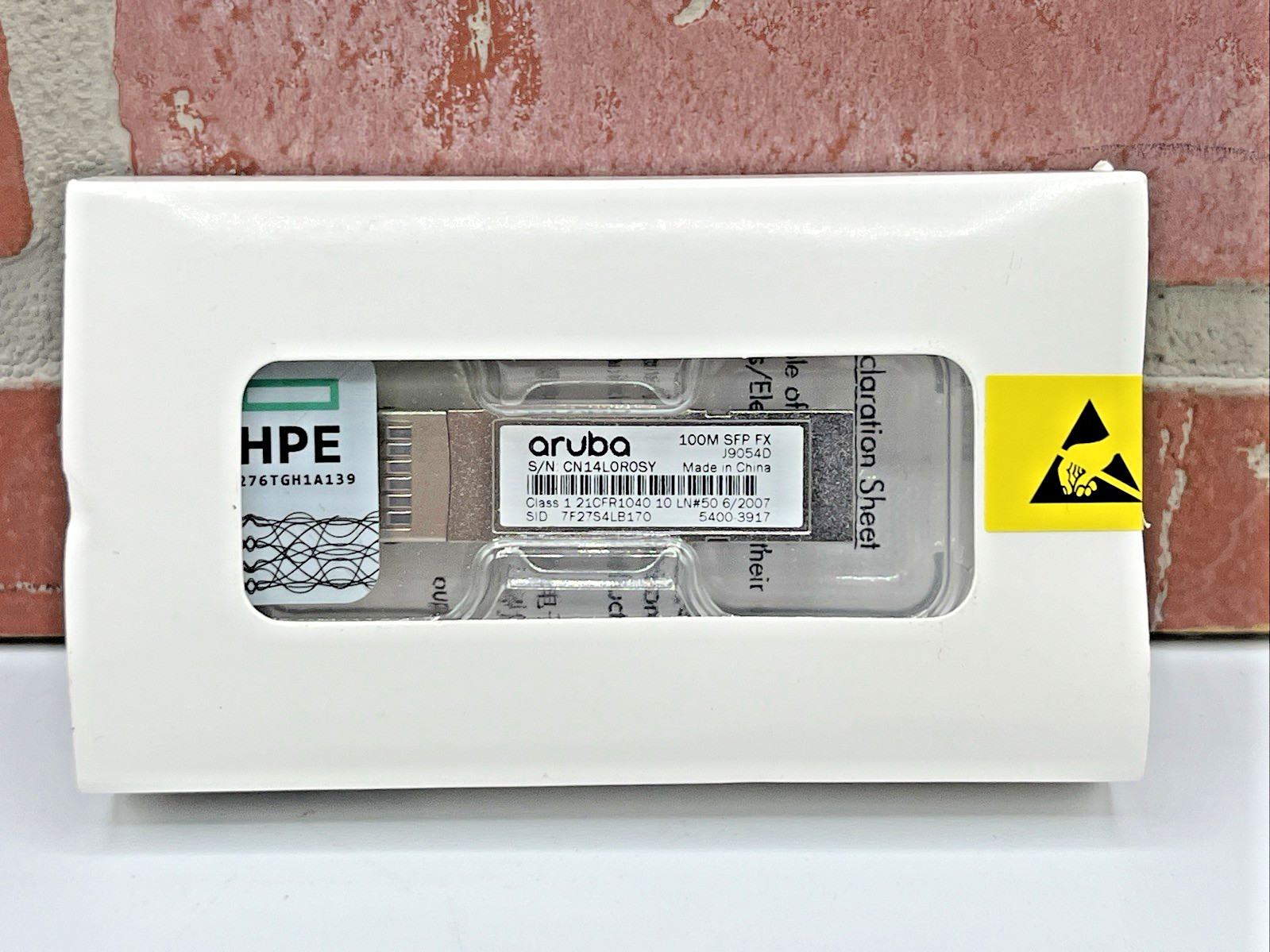 HP ARUBA 100M SFP LC FX 2km MMF XCVR TRANCEIVER BRAND NEW SEALED J9054D