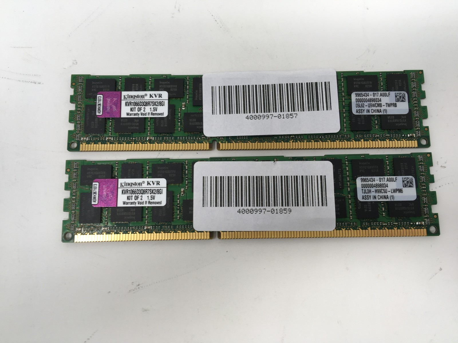 Kingston 16GB- 8GBx2 -DDR3 ECC RDIMM KVR1066D3Q8R7SK2/8GI (SERVER RAM)