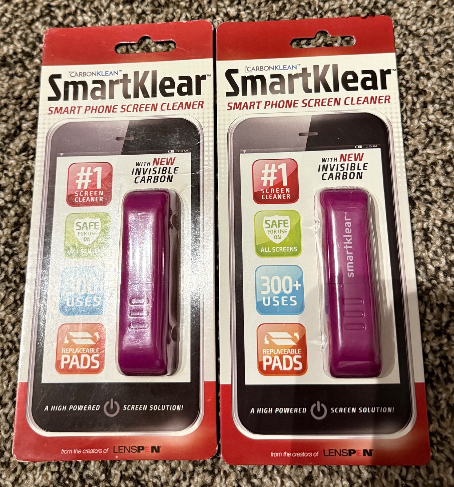 CarbonKlean SmartKlear   Laptop, Ipad, phone Screen Cleaner Lot of 2