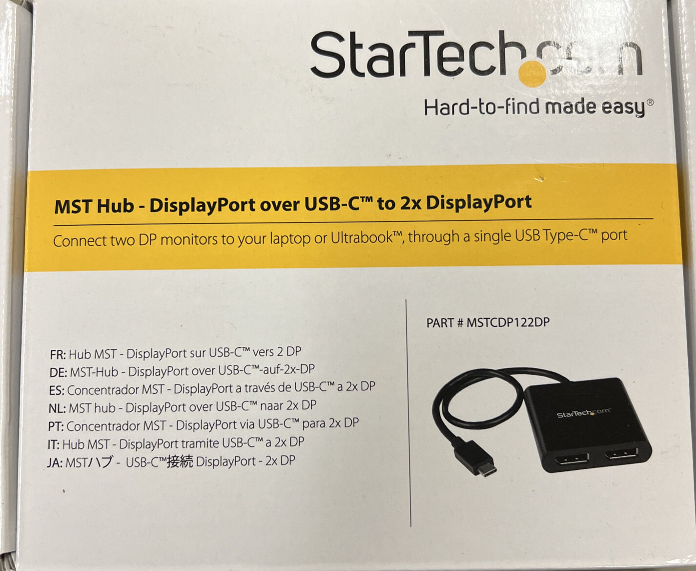 Startech.com Usb-c To Displayport Multi Monitor Splitter - Usb Type-c 2-port Mst