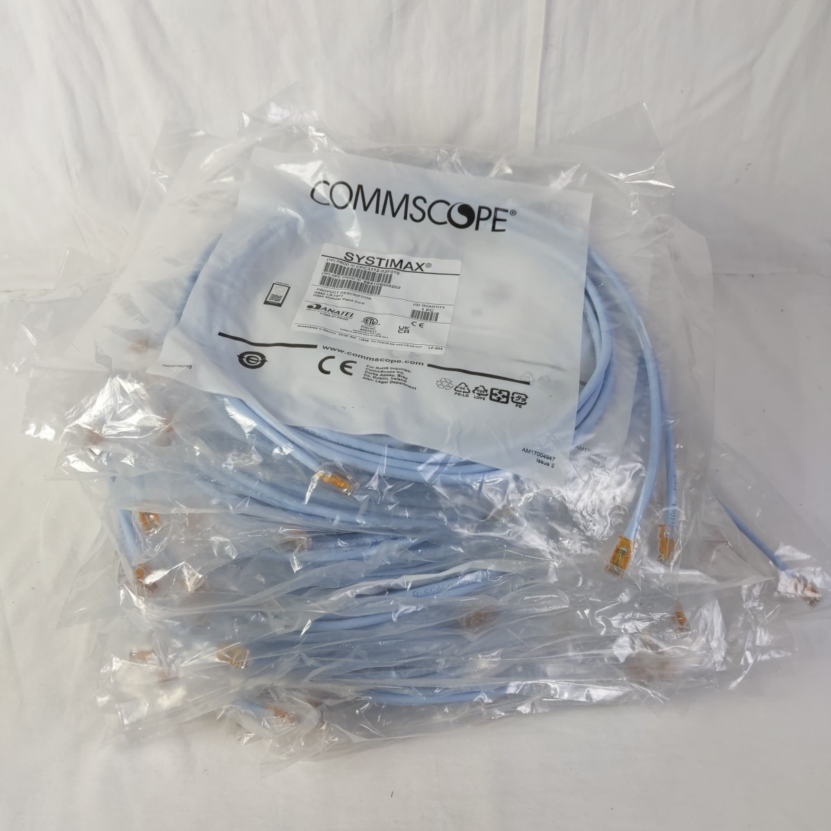 Lot of 50 Commscope Systimax 10ft Patch Cables CPC3312-02F010, GS8E-LB-10FT