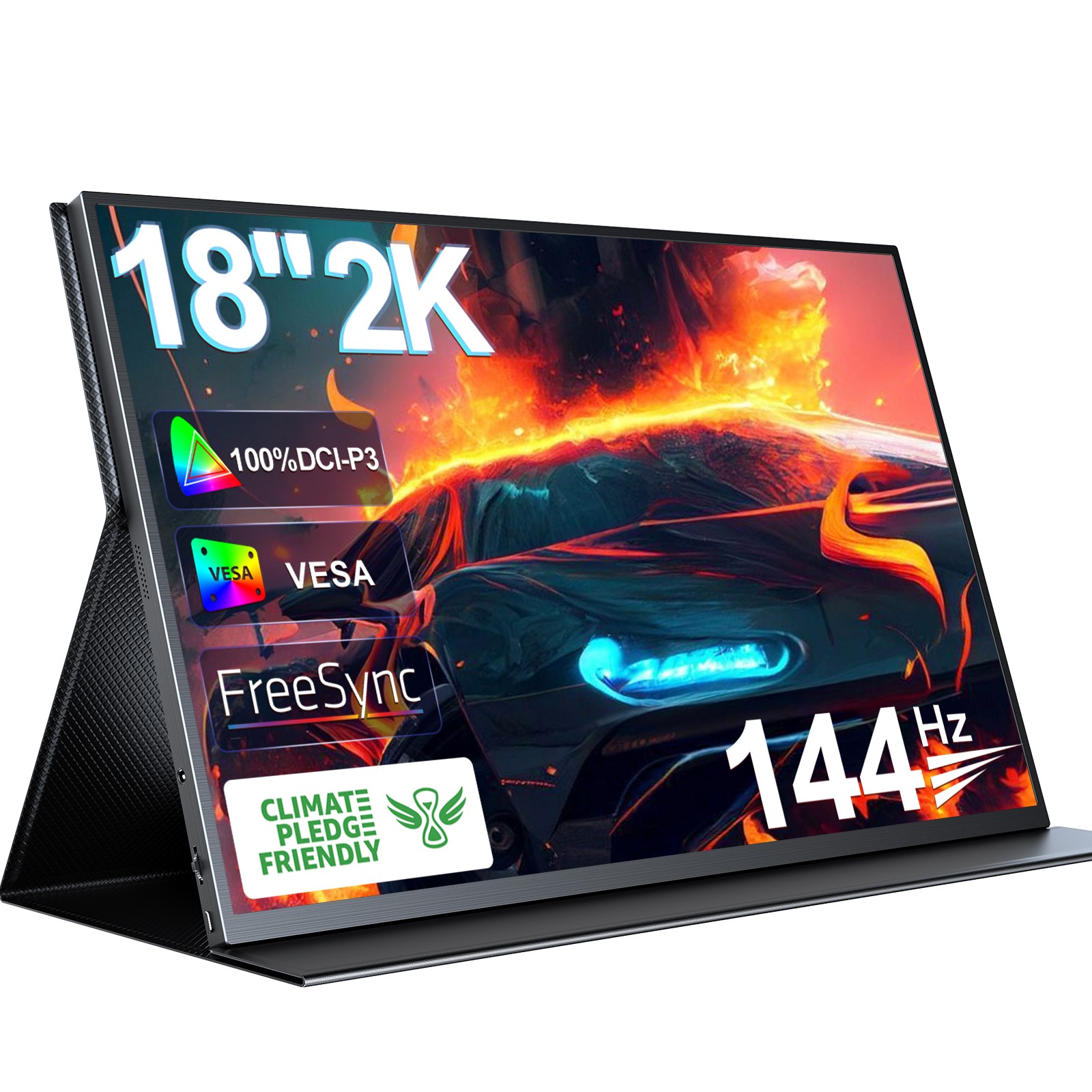 18" 2K 144Hz Portable Monitor UPERFECT Upgraded HDR Gaming Screen For Xbox PS 5