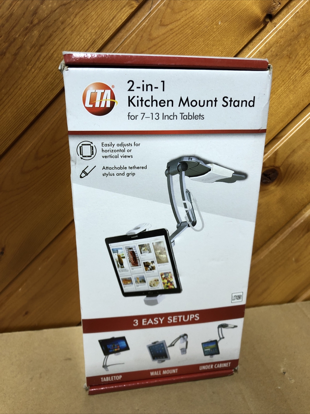 CTA Digital 2-in-1 Kitchen Mount Stand for 7–13 Inch Tablets New