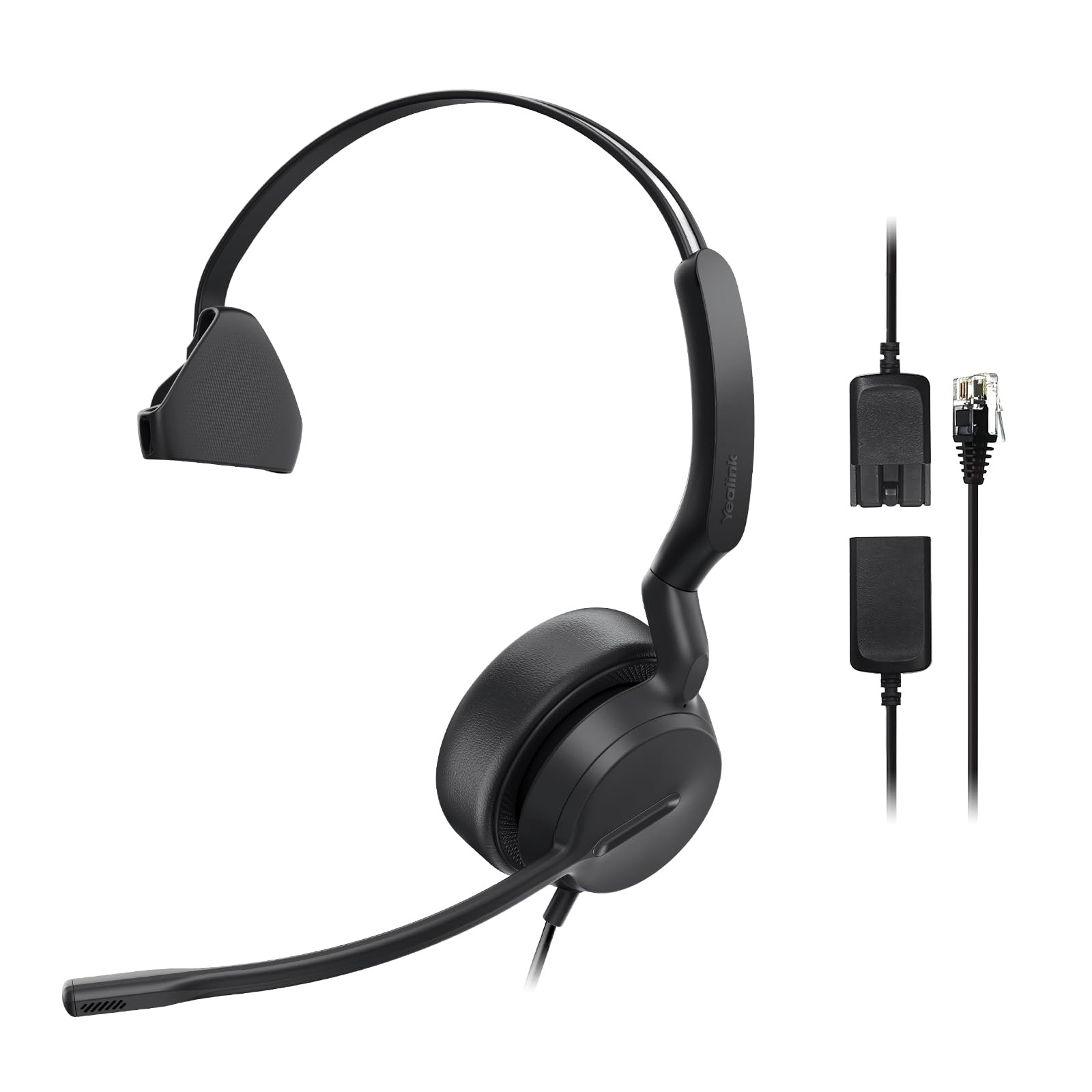 Yealink YEAYHS36E2MONO YHS36 E2 QD to RJ9 Wired Mono Headset for Desk Phones