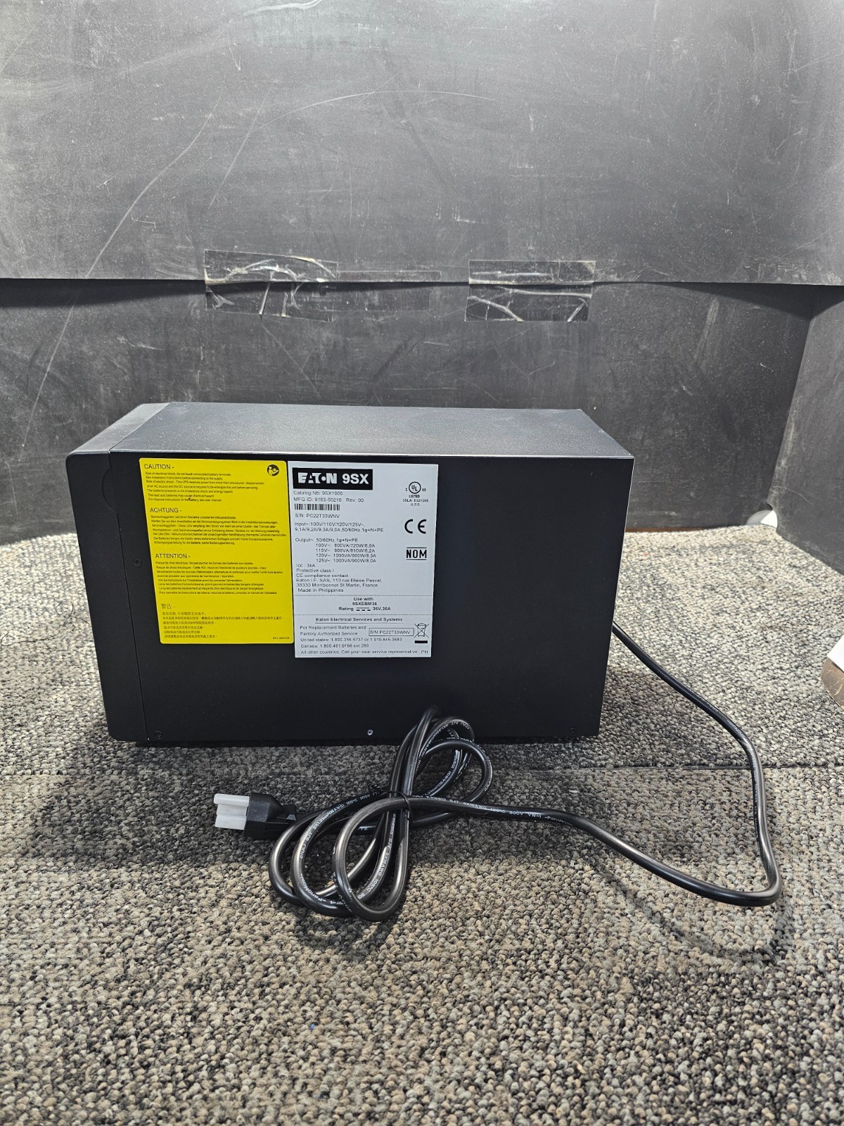 Eaton 9SX1000 9SX online, Extended runtime UPS, 1000 VA, 900 W 5-15P input