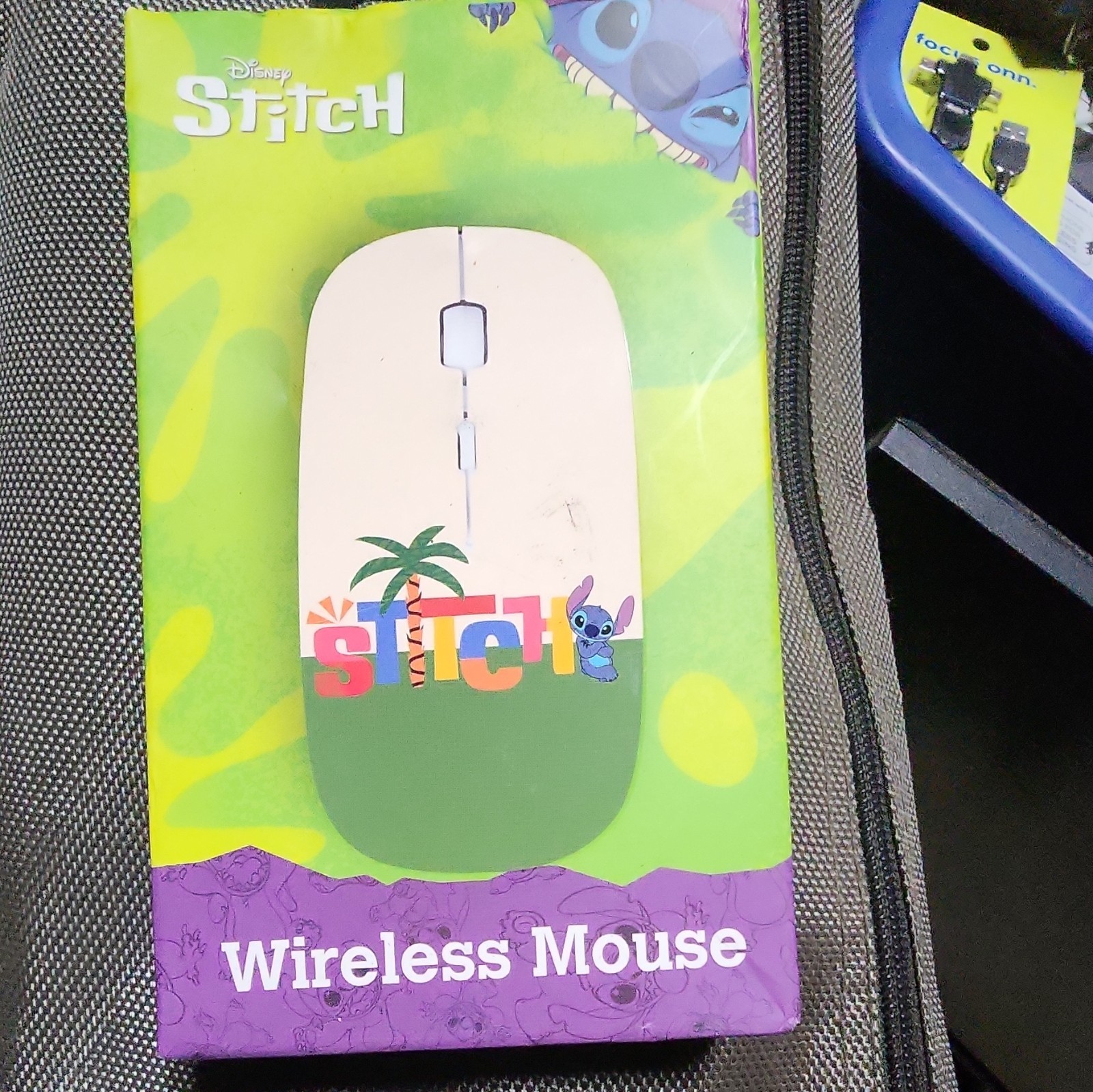 Disney Stitch Wireless USB Optical Mouse 1000 DPI, 3 Buttons, White/Green