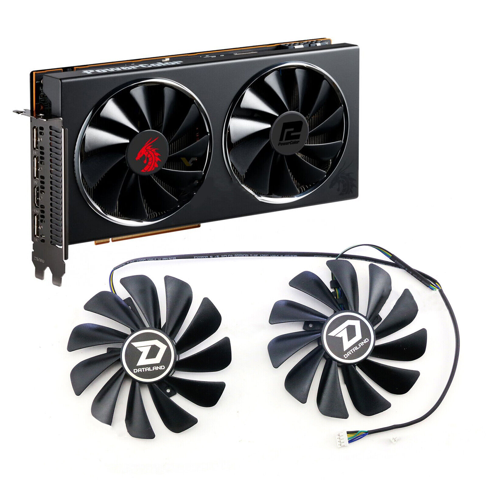 Cooling Fans Replacement Fan for POWERCOLOR RX 5700XT 5700 5600XT Red Dragon