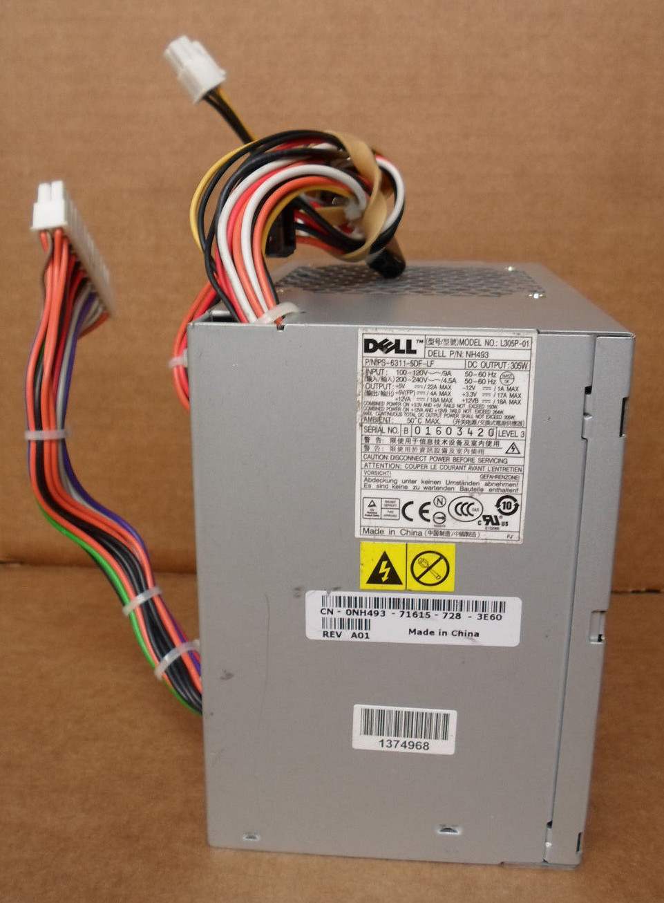 Dell 305W Power Supply XK215 HK595 C248C CY827 NH493 HP201 JH994 M360M MK9GY