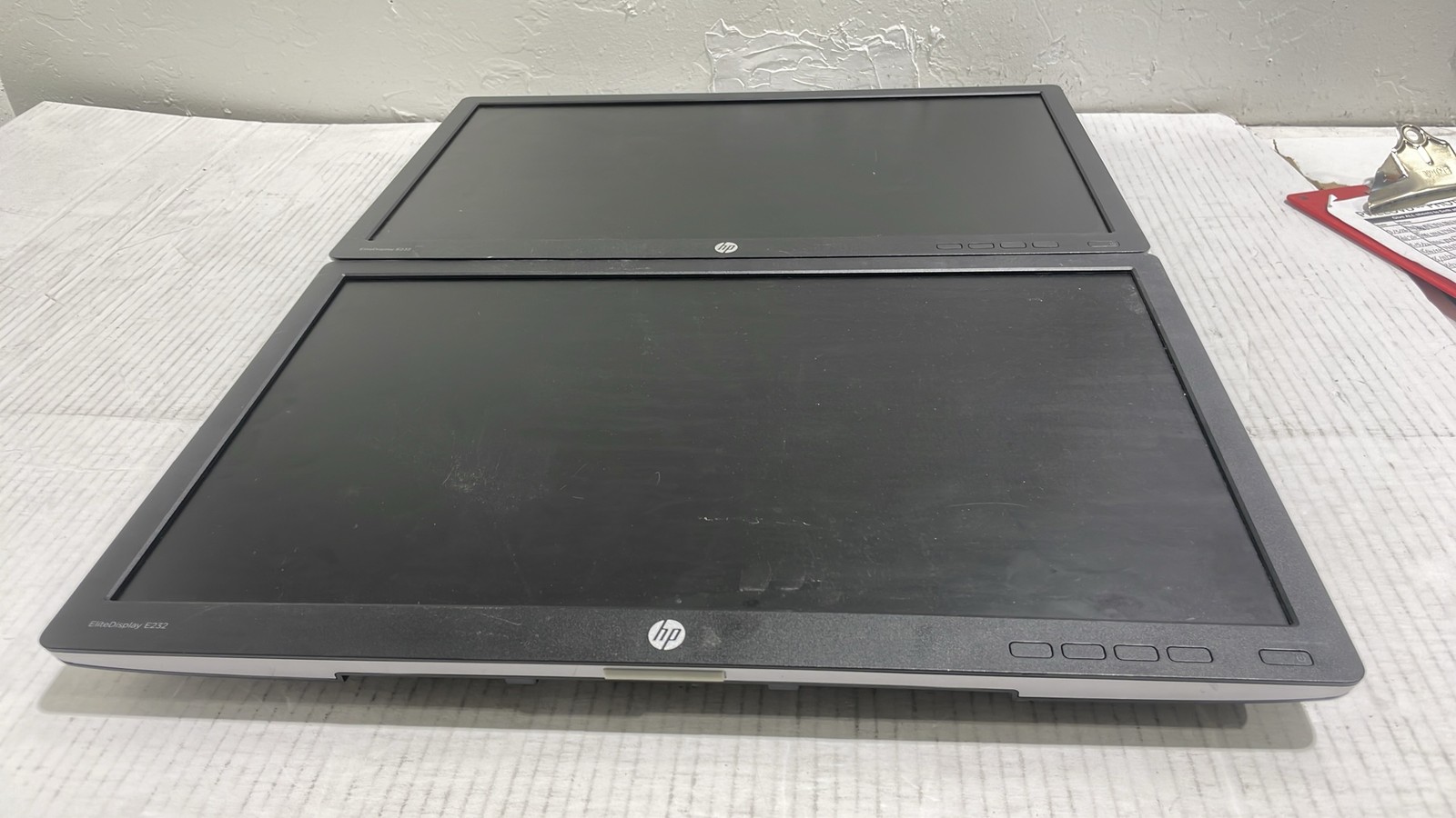 HP EliteDisplay E232 2015 23" Full HD 1080p IPS HDMI DP Display Monitor Lot of 2