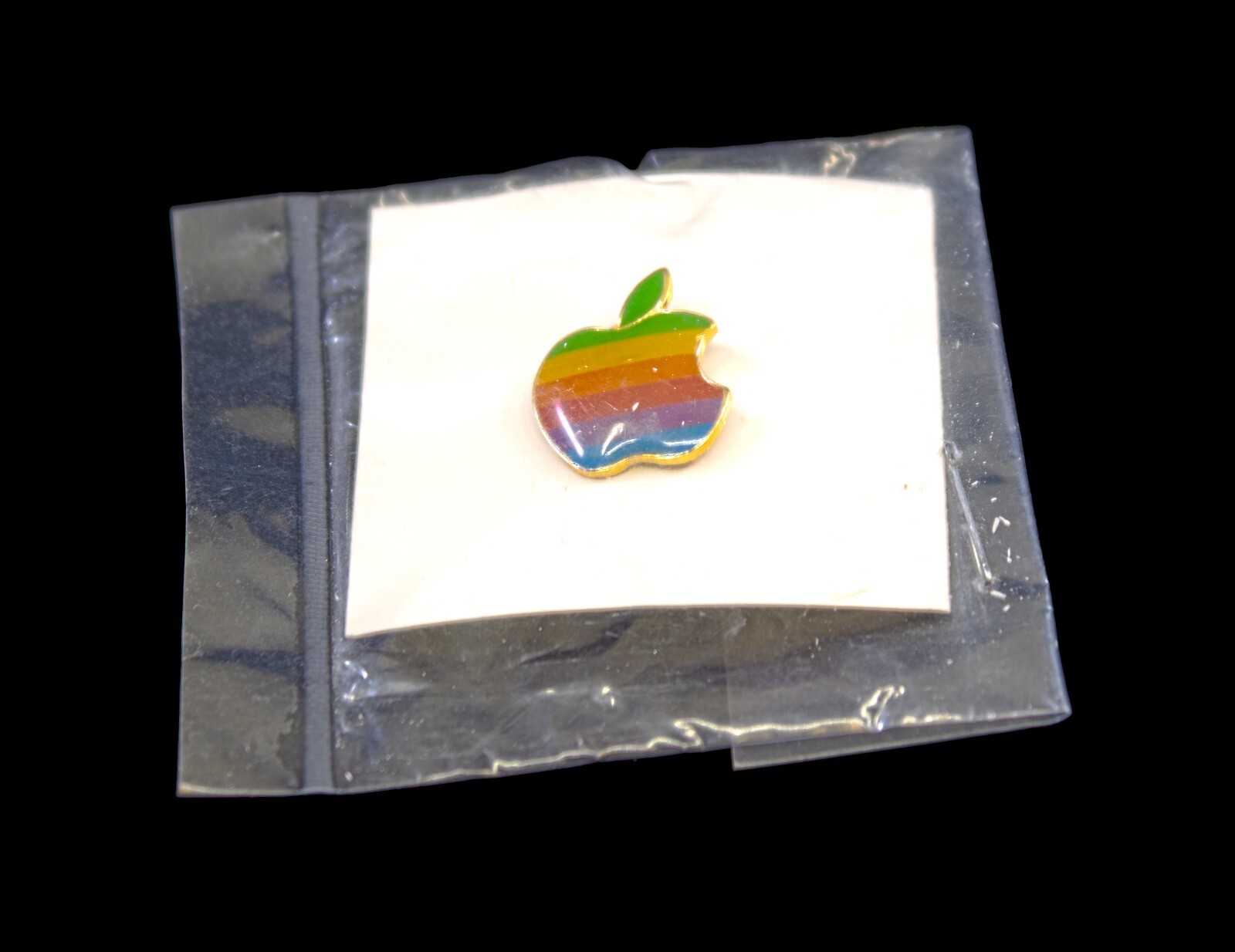 Vintage Apple Computer - Retro Rainbow Logo Lapel Pin 🍎 Sealed 70s-80s